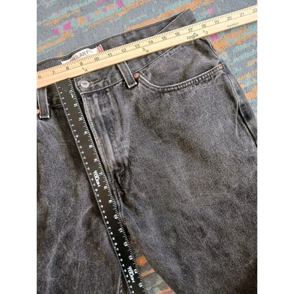 Levi's 505 Jeans Mens 38X32 Straight Leg Black Denim Fade - Picture 6 of 9